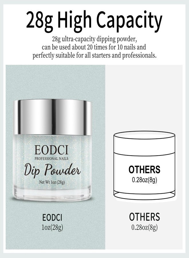 EODCI Color Changing Glitter Nail Dip Powder,1 Oz Light Blue to Dark Blue Sun & U V Light Changing Color for Dip Nail Art French Manicure Nail Starter & Home DIY Salon Use No Needed Lamp Curing - Image 5